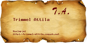 Trimmel Attila névjegykártya